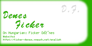 denes ficker business card